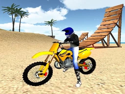 Motokros Plaj Akrobasi Gaz 3D