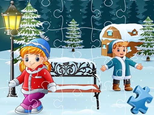 Mutlu Kış Puzzle Oyunu