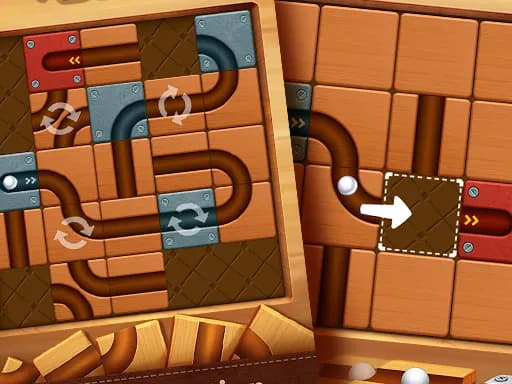 Roll the Ball: Kaydırmalı Blok Yuvarlama Bulmacası